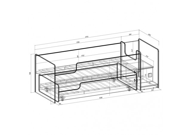 Детская выкатная кровать Легенда К302.41 в Красногорске